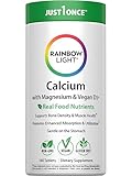 Rainbow Light Calcium Complex with Magnesium & Vitamin D3 + | 180 Tablets | Real Food Nutrients | Supports Bone Density & Muscle Health | Vegan Supplement for Men and Women