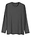 Latuza Men's Viscose Pajama Top Long Sleeves Sleep T-Shirt L Dark Gray