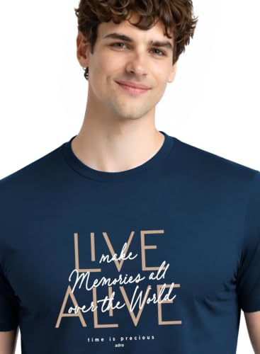 Image of ADRO Printed Tshirt for Men | Cotton Printed T-Shirt | Regular Fit Casual Mens T-Shirts | Premium Summer Tshirts