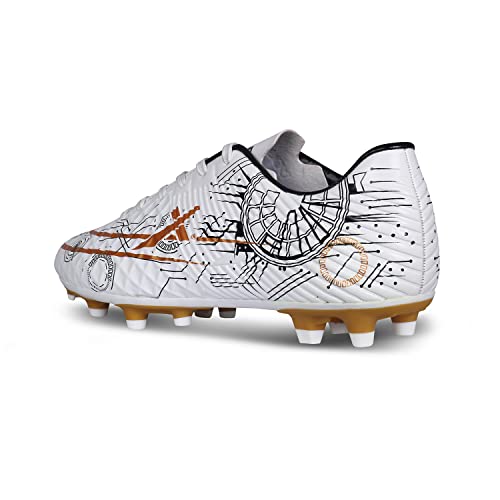 Image of Vector X Men & Boys Football Shoe /Studs|Sports & Athletic Footwear PU Upper with TPU Sole|Lightweight Comfortable & Maximum Grip Soccer Cleats |Multi Ground Shoes for Training & Practice