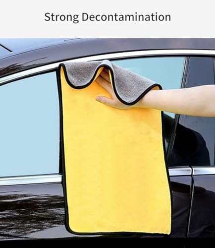 Image of Microfiber Towels for Cars Thickened Car Cleaning Rags Car Cleaning Supplies Cleaning Cloths Cleaning Towels for House and Car Drying Wash Detailing Buffing Polishing Towel(30*60 cm, Set of 4)