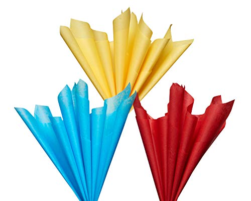 Papier de soie pour cadeaux et décorations de fête lot festif de 24 feuilles multicolores