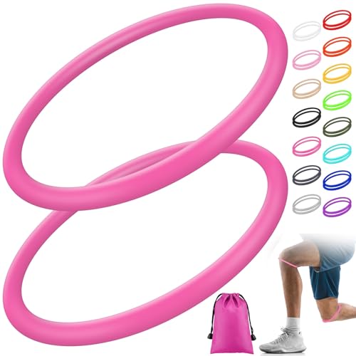 Image of Foilswirl Silicone Patella Knee Band for Basketball Patella Tendon Support Knee Pain Running Tendon Brace Support Strap(2,Rose Red,M)