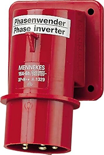 Fiche avec inverseur 16 A 5 pôles Mennekes 329 pour inversion de phase
