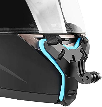 D&F Motorcycle Helmet Chin Mount Front Chin Strap Holder for GoPro Hero 11/10/9/8/7/6/5/4/3 DJI Osmo Action/YI Action Camera