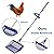 Chicken Poop Scooper & Rake 2-in-1, 304 Stainless Steel Shovel Head - 2X Waste Removal, Easy Clean Anti-Rust Litter Sifting Scoop, Cattle Pen & Beach Sand | Back-Knee Friendly Chicken Coop Accessories