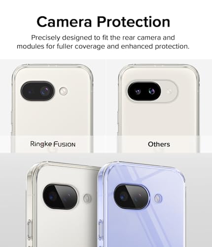 Image of Ringke Fusion Matte Compatible with Google Pixel 9a Case Cover Anti Fingerprint Hard Back Soft Flexible TPU Bumper Scratch Resistant Natural Form Pixel 9a Back Cover - Matte Clear