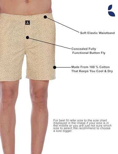 Image of Cotton Boxer Shorts for Men, Breathable, Comfortable & Lightweight (Pack of 2)