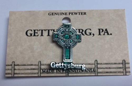 Gettysburg Irish Celtic Cross Genuine Pewter Lapel PIN HAT TAC New