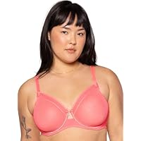 Curvy Couture Sheer Mesh Full-Coverage Unlined Underwire-Bra
