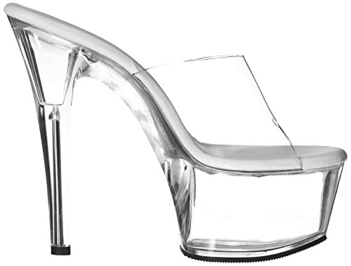 Pleaser Women's Aspire-601 Platform Slide Clear/Clear #TOP5