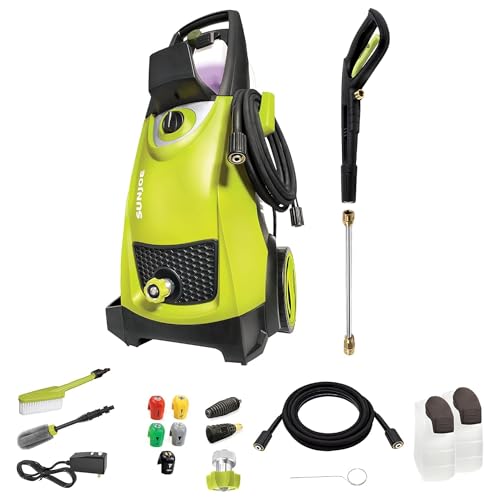 Sun Joe SPX3000-PK1 14.5-Amp Electric Pressure Washer with Extension Spray Wand and Hose, 2030 PSI, Professional Cleaning Accessories and Equipment for Home, Yard, Patio, Deck, Sidewalk, and Garage