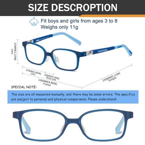 Image of Kids Blue Light Blocking Glasses Boys Girls 360 Hinges Spin Silicone Frame CR39 Lens Computer Gaming Eyewear