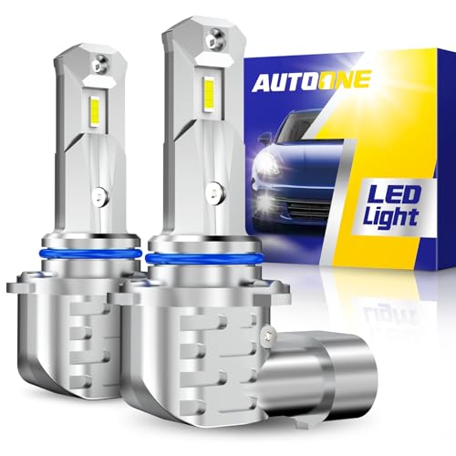 Image of AUTOONE HB3 9005 Light Bulbs, Fanless No Flicker 40000LM 6000K Fog Lights Canbus, 10YR Lifespan, Pack of 2