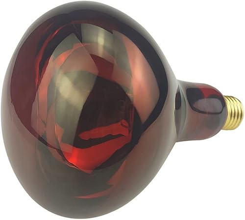 Miniatura 3 de Bombillas infrarrojas R40125 vatios de vidrio rojo tostado para reptiles, baño, granja, mascota, pollitos, uso de calefacción de fisioterapia, base