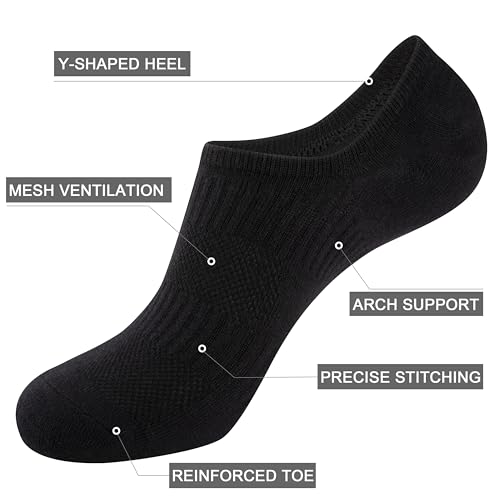 Mens No Show Socks 7 Pairs Cotton Low Cut Invisible Short Casual Non Slip Socks3