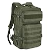HUNTVP Mochila Militar 30L Mochila Tactica Mochila Hombre Impermeable Molle Mochila de Emergencia para Viaje Senderismo Camping Montañismo,30L-Verde