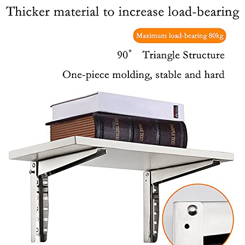 Support d'étagère pliant flottant et table murale rabattable en acier - 6