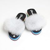 Diese Kunstpelz-Slipper-Slipper für Frauen sind sehr modisch. Sie sind perfekt für jede Jahreszeit und jedes Alter und halten Sie das ganze Jahr über trendy und elegant.