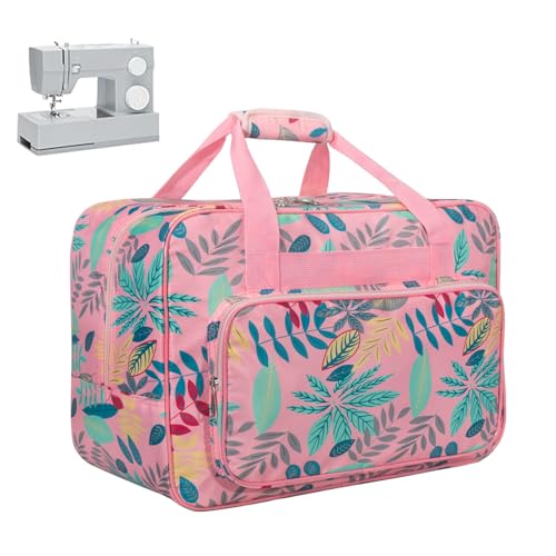 Haroranax Sewing Machine Carrying Case, Sewing Machine Carrying Case Tote Bag Universal Handbag Organizer with Pockets and Handles Fits Most Standard Singers, Brothers, Janome