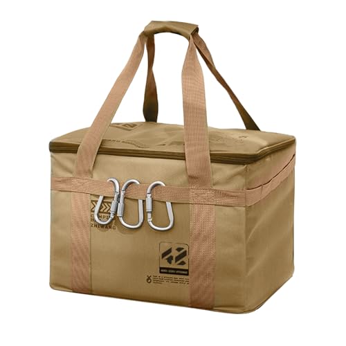 42L Camping Gear Tote – Foldable Heavy Duty Organizer Bag | Portable Reusable Container with...