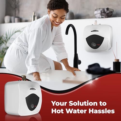 4 Gallon Capacity, 120-Volt – Ariston Andris Mini Tank Electric Water Heater – Heating Solution for Under Sink, RV, and Compact Spaces, Smart Boost for Versatile Heating, Simple Installation