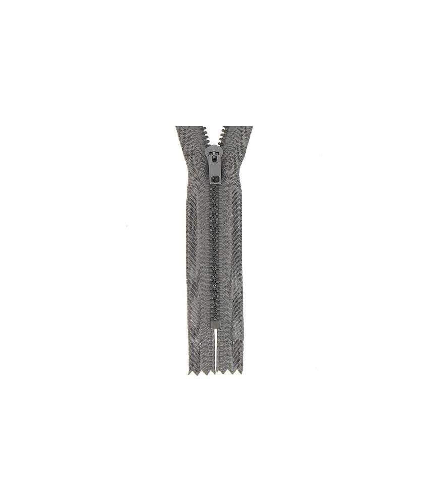 Metal Trouser Zip Closed End: 15cm: Dark Grey
