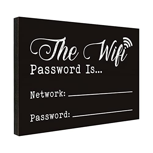 WiFi Password Sign for House, WiFi Password Sign for Home, Use for Office or Business Front Door...