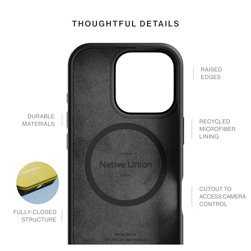 Image of Native Union Active Case - MagSafe Compatible with Built-in Magnets - Rugged Design - Recycled Materials - Ultra-Durable Drop Protection up to 10ft / 3m for iPhone 16 Pro Max (Lemon)