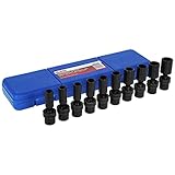 ABN Swivel Deep Impact Socket Set - 10Pc 3/8in Drive 6-Point Universal Socket 10mm to 19mm Swivel Socket Set