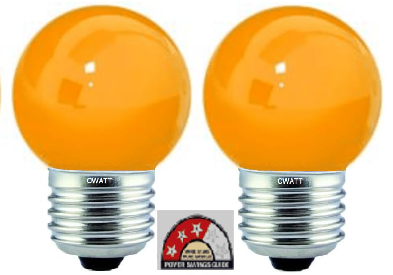 0.5 watt Pack of 4 E27 Orange LED Glass Bulb 360 degree Full Glow Compatible PHILIP Water Resistant-image-34