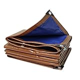 GLFFSB Auto Plane 3x3m Super Heavy Duty Tarps Outdoor doppelseitig braun/blau wasserdichte Abdeckung UV-beständig, rot, reißfest und reißfest verstärkte Plane