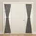 Sun Zero Barrow Front Door Sidelight Curtain Panel with Tie Back, 26" x 72", Gray