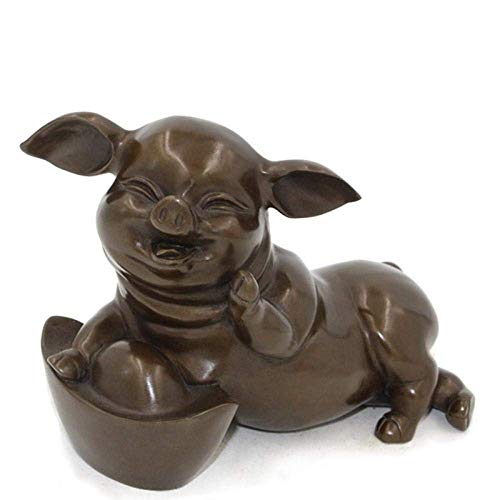 Cochon porte-bonheur en cuivre, cadeau idéal en sculpture bronze