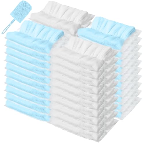 Image of Mimorou 50 Pcs Disposable Dusters Refills Bulk Heavy Duty 180 Multi Surface Replacement Dusters for Cleaning Ceiling Fan with Microfibers Unscented (Blue Color)