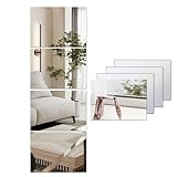 Specchi adesivi per pareti, 4 pezzi, specchio HD a tutta lunghezza in acrilico, non in vetro, sicuri, da parete, specchi retrò da attaccare al trucco, grande specchio per casa, allenamento, palestra