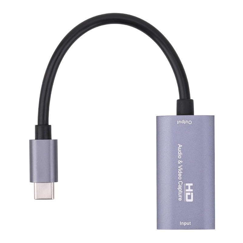 Image of HDMI to USB-C Video Capture Card, 4K Input 30Hz, Type-C Capture Device for Live Streaming, Recording, Gaming, OBS, Zoom, Windows, Mac, Android, Grey CHDDCAPC