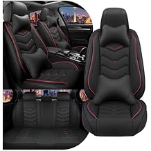 CTDS Car Seat Covers for Nissan Frontier 2000-2026, Stylish Sport Seat Cover, Premium Nappa Leather Car Seat Cover. Automobile Seat Covers Sets.Luxury 5 Seats/Black