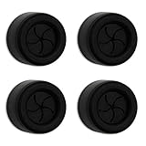 [page_title]-4 Premium Handtuchhalter im Set für Bad, Küche und Haushalt aus Edelstahl - Geschirrtuchhalter - Handtuchhaken - Rund - Chrom - selbstklebend ohne bohren (Matt Schwarz)