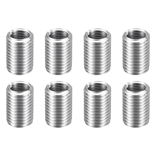 HARFINGTON 8pcs Thread Repair Inserts M20 x 2.5 Male to M16 x 2 Female Thread 30mm Long Stainless Steel Reducing Nuts Metric Self Tapping Sleeves Threaded Reducer Industrial Fasteners