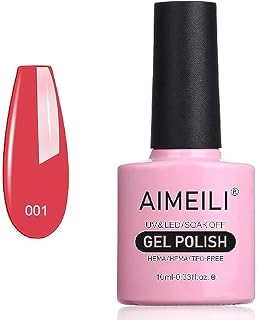 AIMEILI Czerwony żelowy lakier do paznokci Soak Off UV LED Gel Lakier - Tropix Tropical Punch (001) 10ml