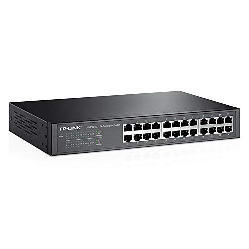 TP-Link 24-Port Gigabit Ethernet Switch, Rack-Mount/Desktop, Steel Case(TL-SG1024D)