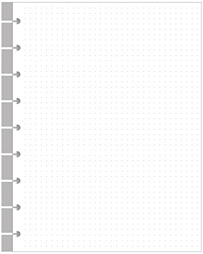 Classic Size Discbound Dotted Grid Refill Paper, 9-Disc Discbound Pre-punched Happy Planner Inserts, 100Sheets/200Pages Loose-Leaf Paper, 100 gsm, 7