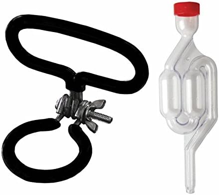 THORIUM Heavy Duty Brewing Carboy Handle complete with s-shaped Twin Bubble Airlock Sealer