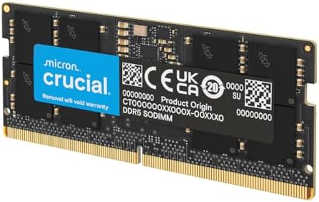 Crucial DRAM 12GB DDR5 5600MHz (or 5200MHz or 4800MHz) Laptop Memory CT12G56C46S5