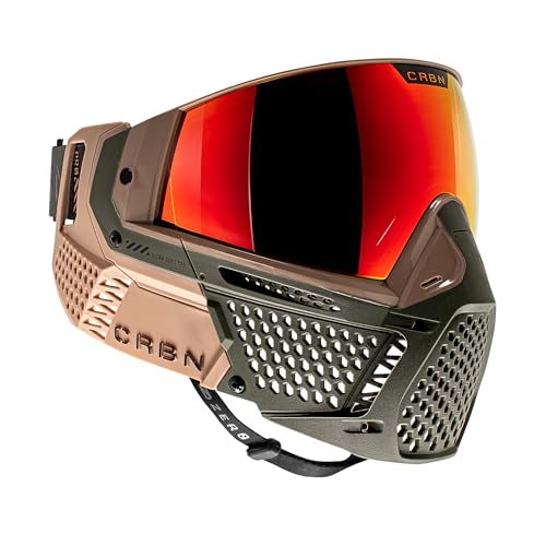 CRBN Paintball Zero Pro Goggle - Includes: Two Lens + Visor + Case - Carbon Paintball (Safari Less Coverage)