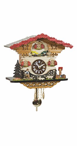 Trenkle Kuckulino Black Forest Clock Swiss House with Quartz Movement and Cuckoo Chime TU 2058 PQ