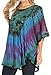 Sakkas 17031 - Sunia Tie Dye Caftan Sleeve Blouse | Cover Up - Royal Blue - OS