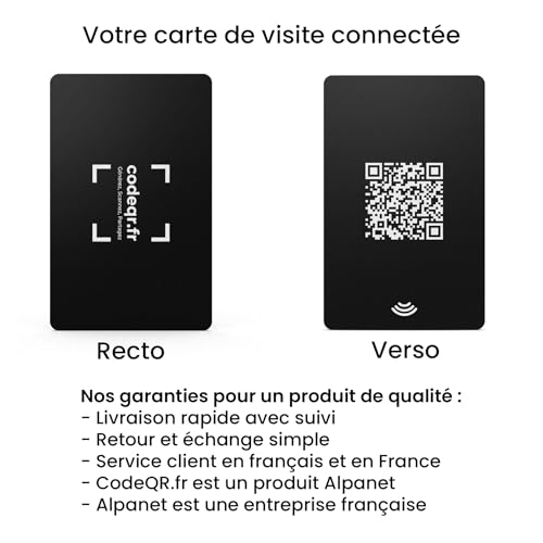 CodeQR.fr carte de visite numérique PVC sans contact QR Code smartphones - 3