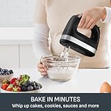 Tefal Black Collection Compact Electric Hand Mixer, 2 Speeds, 2 Stainless Steel whisks, 2 Emulsion Whisks, Baking, Cakes, Multifunction Kitchen Hand Mixer, Batter, 200W, Dishwasher Safe Parts HT2118G0 - Image 2